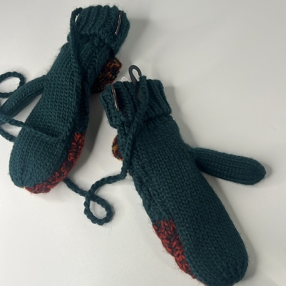 MUK LUKS Women's Patchwork Mitten Accessories blue spruce new - Picture 7 of 10